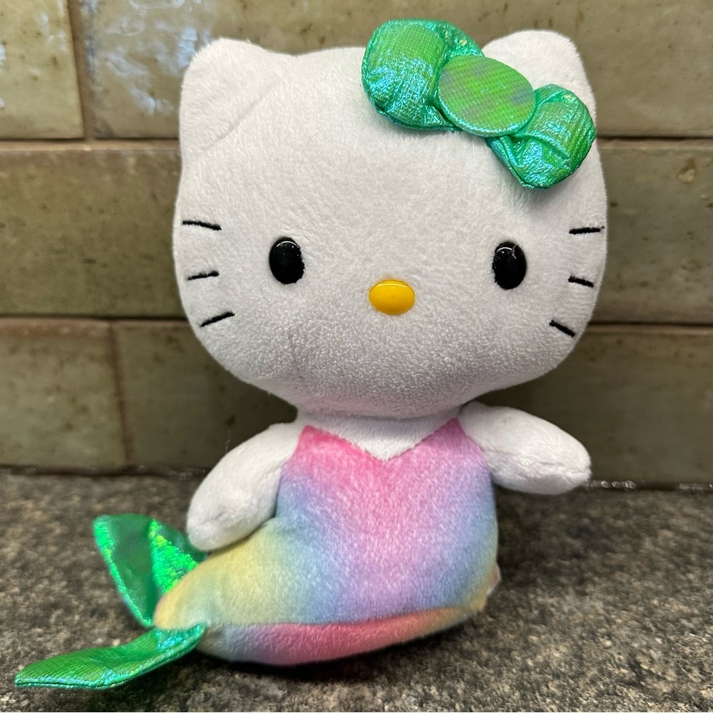 Ty Sanrio Beanie Baby Hello Kitty Mermaid Plush Toy